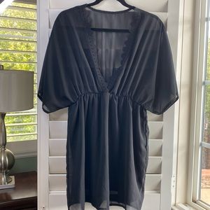 Bathing suit coverup black